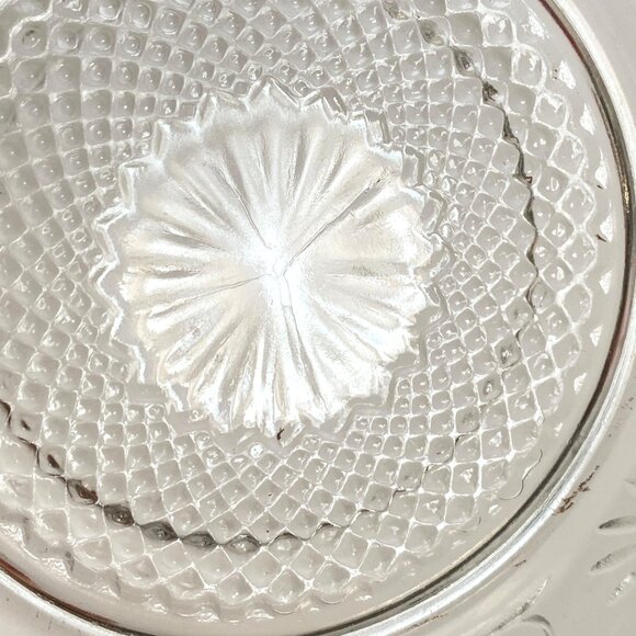 Clear Saucer Daisy No 620 Indiana Glass Plate With Intricate Floral Pattern 6in - Picture 11 of 12